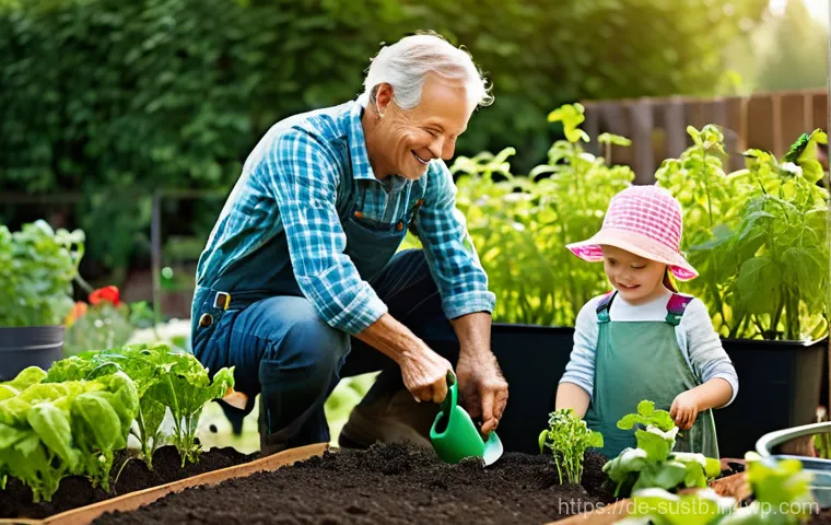 어린이와 함께하는 지속 가능한 소비 - **Prompt:** Two curious German children, a boy and a girl both around 7 years old, are deeply engros...