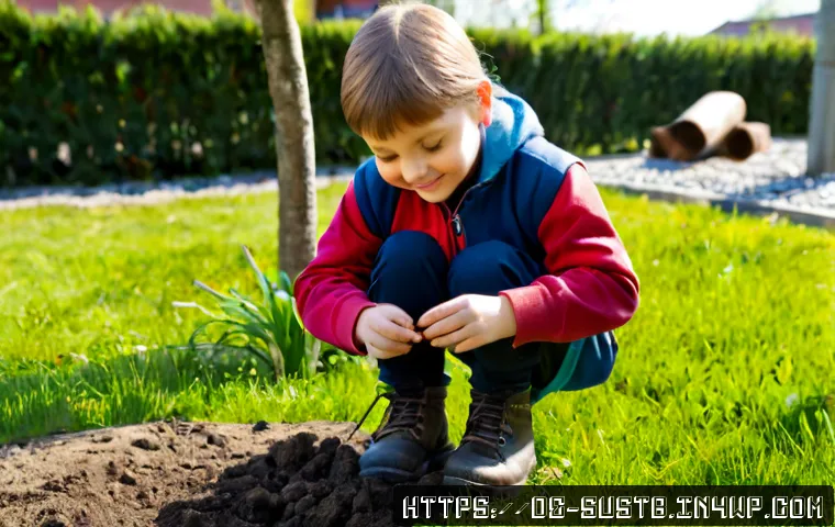 자연을 사랑하는 어린이 만들기 - Photorealistic scene of a cheerful German primary school child in practical outdoor clothes and hiki...